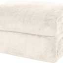 MOONQUEEN 2 Pack Premium Bath Towel Set - Quick Drying - Microfiber Coral Velvet Highly Absorbent Towels - Multipurpose Use as Bath Fitness, Bathroom, Shower, Sports, Yoga Towel (Cream)