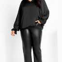 CITY CHIC Plus Size Top, Maia Top (Black, XL)