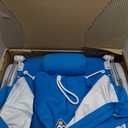 GCI Outdoor Sunshade Backpack Beach Chair | Reclining Folding Canopy Chair with Durable Armrests, Drink Holder & Carry Straps, Perfect for Beach Trips & Picnics  Saybrook Blue