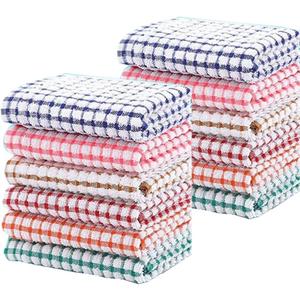 12 Pack Kitchen Dish Towels, Bulk Cotton Kitchen Hand Towels,11 Inch x 16Inch Dish Cloths for Dish Rags for Drying Dishes Clothes and Dish Towels