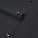 Alimens & Gentle Mens Dress Shirts Stretch Long Sleeve Formal Business Wedding Button Down Shirt Wrinkle Free (Black, L)