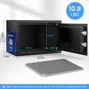 Small Smart Biometric Safe Box for Home, Mini Home Safes with Anti-Theft Dual Alerts, Mute Mode, Digital Security Money Safe for Cash, Jewelry, Business(6.5"D x 7"W x 6.5"H without Shelf)