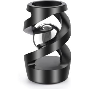 Upgraded Kinetic Desk Toys, Kinetic Spinning Desk Toy for Office for Adults, Quite Fidget Toys for Kids Teens, Desk Fidgets for Adults with ADHD (Black Silver)