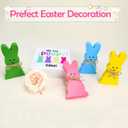 3 x WOHOHOHO 5Pcs Easter Bunny Wooden Dcor, 4 Pcs Bunny with Funny Easter Bunny Wooden Box Sign, Oh for Peeps Gift Wood Rabbit Tiered Table Decor for Farmhouse Kitchen Bathroom Office Party Supplies
