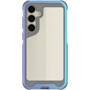 Ghostek Atomic Slim Galaxy S24 Plus Case with Shockproof Iridescent Aluminum Bumper, Clear Back and Wireless Charging Compatible Phone Cover Designed for 2024 Samsung Galaxy S24+ (6.7") (Prismatic)