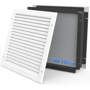 Wall Return Air Pathway with Eco-Friendly PP Filter and Aluminum Grille (12"x 12" Retrofit), Upgraded Fins, Odor Free, Durable, AP1212 Matte White Zone Air Pathway, Fits Sidewalls