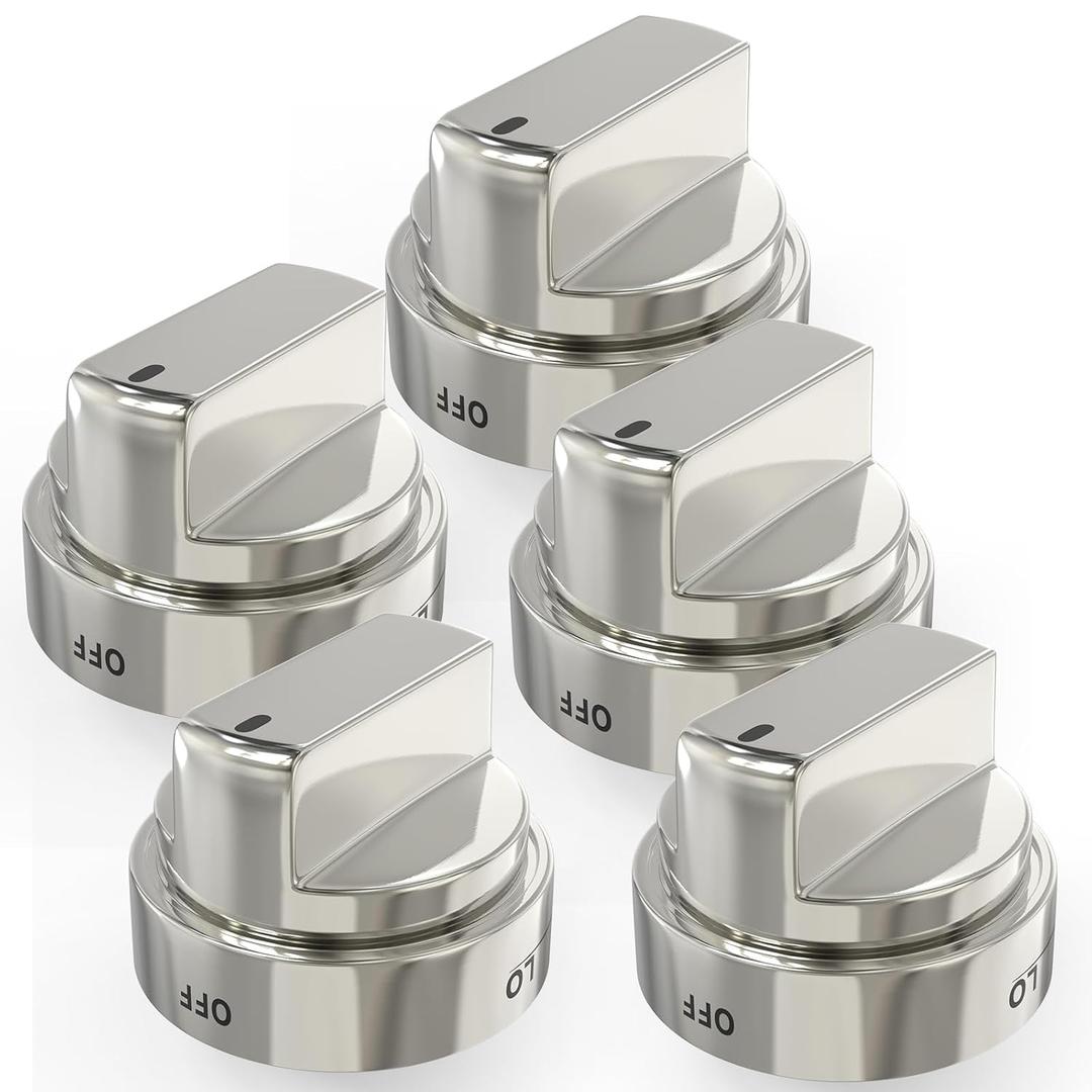 5PCS AEZ73453509 Burner Control Knobs Oven Range Knob Replacement Compatible with LG Gas Stove/Oven/Range Knobs LRG3095ST LRG3091ST LDG3036ST LRG3194ST, Replaces AEZ72909008 AP5669773