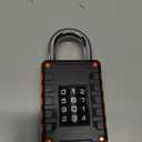 NOVLOCK Locker Lock for Gym, School, Home & Work |4-Digit Combination Padlock | 1-Pack, Black/Orange