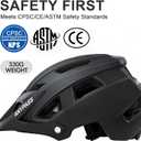 Mountain Bike Helmet Adult Men Women - Ultra Comfort, Super Lightweight Bicycle Helmets, MTB Cycling Gear Biking Accessories with Adjustable Fit & Removable Sun Visor