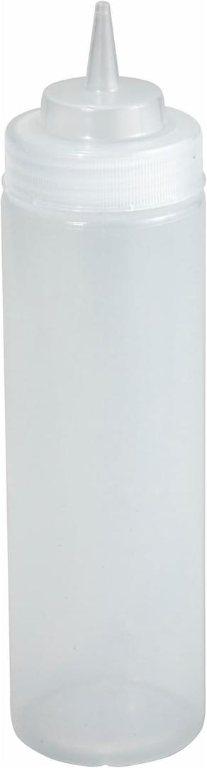 Winco Wide Mouth Squeeze Bottles, 16 Ounce, Clear, Medium, 6-Piece/pack