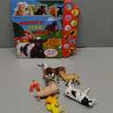 Farm Animals Figures Toys with Sound Books, 10PCS Farm Animals for Toddlers & Animal Sound Books with 10 Buttons, Plastic Animals, Farm Toys for Toddlers 3-5, Animal Lover Gifts for Kids