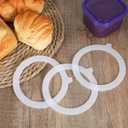 6 PCS Silicone Replacement Gaskets Jar Gasket Seal Leakproof Sealing Ring Rubber Gasket for 3.5 Inch Mouth Jars White The Product Has an Error of 1-2mm, Which is Within The Normal Range