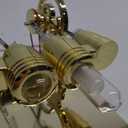 4 Cylinder Hot Air Stirling Engine 4 Cylinder Stirling Engine Miniature Hot Air Power Generator Physics Lab Teaching Model for Kids Students Science Project Classroom (Gold)