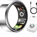 Smart Ring Health & Fitness Tracker for Men & Women, Heart Rate, SPO, Sleep & Activity Monitoring, IP68 Waterproof, Long Battery Life, Family Care Mode, No Subscription Fee (Silver, 9)