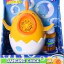 Maxx Bubbles Dancing Chick Bubble Blower Toy for Kids, Spins & Flaps Wings, Outdoor Fun, Birthday Party Gift, Easter Basket Stuffer, Active Play