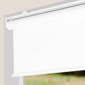 Calyx INTERIORS Blackout Roller Shades, Thermal Insulating Blinds, Cordless, 46.5" W x 48" H, White