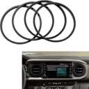 JDMCAR Compatible with Toyota Tacoma Accessories 2016-2022 2023 Premium Aluminum Alloy A/C Vent Ring Outer Trim Decoration Covers fit Tacoma A/C Outlet Vent -(4 pcs Set, Black)