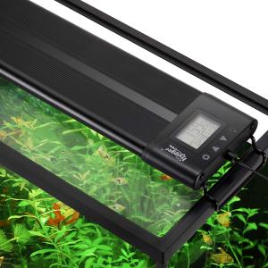 hygger Auto On Off LED Aquarium Light 24-30 Inches Dimmable 7 Colors Full Spectrum Fish Tank Light Fixture for Freshwater Planted Tank Build in Timer Sunrise Sunset