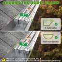 PPOLB Gutter Guards 5 Inch, Aluminum Leaf Filter Rain Gutter Covers with Screws Included, 8 PCS 28FT DIY Gutter Protection System, Heavy Duty, Fits Any Roof or Gutter Type (Mill Finish)