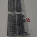 XVX PBT Keycaps - Side Printed Keycaps 60 65 75 100 Percent, Double Shot Shine Through Custom Key caps, Gradient Gray 136 Keys Set, OEM Profile, Minimalist Style for Cherry Gateron MX Switche Keyboard