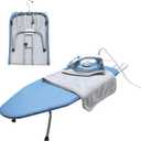 Metal Foldable Tabletop Ironing Board with Iron Rest, Portable Ironing Board Small with Heat Resistant Cotton Cover, Mini Iron Board for Small Space and Travel, 31"x12",Blue