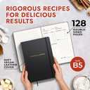 Bakers Recipe Book to Write in Your Own Recipes & Record Details - Bread Making Recipe Journal for Own Recipes - Gifts for Bread Bakers - Soft Vegan Leather Recipe Book - 128 Pages - Gold