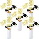 2 x 24Pcs 2026 Graduation Table Centerpiece Sticks Gold 2026 Graduation Centerpieces for Tables 2026 Class of 2026 Graduation Party Table Decorations Gold