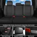 Seat Covers for GMC Sierra Chevy Chevrolet Silverado 1500 2500HD 3500HD 2007-2026, Custom Fit Crew Double Extended Regular Cab, LT LZT RST Trail Boss Waterproof Leather Truck Front Seat Covers(Black)