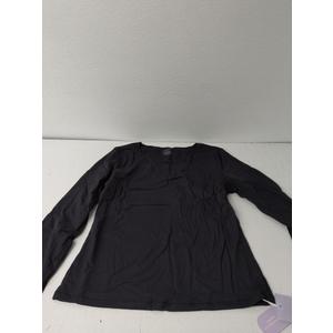 MANGOPOP Womens Tops Long Sleeve Crew Neck t Shirts Double Lined Slim Fitted Lined Tight Basic Tee Shirt Black XL