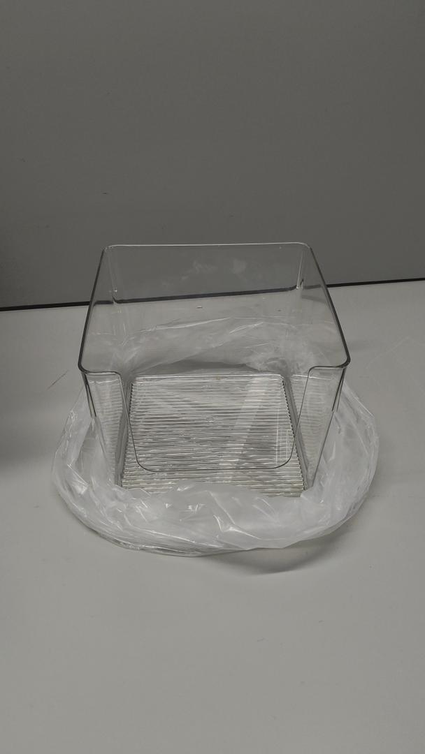 ZEXALOR Snack Organizer, Clear Storage Cube Bin, Freezer Organizer Bins, Plastic Food Seasoning Packet Holder for Kitchen Cabinet, Pantry, Shelf, Drawer, Fridge Organization, 7 Inch