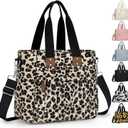 Insulated Lunch Box for Women & Men - Large Thermal Lunch Bag Women with Removable Shoulder Strap, Reusable Lunch Cooler Tote Bags Purse for Adults Work, Picnic, Hiking, Beach, Travel, MediumLeopard