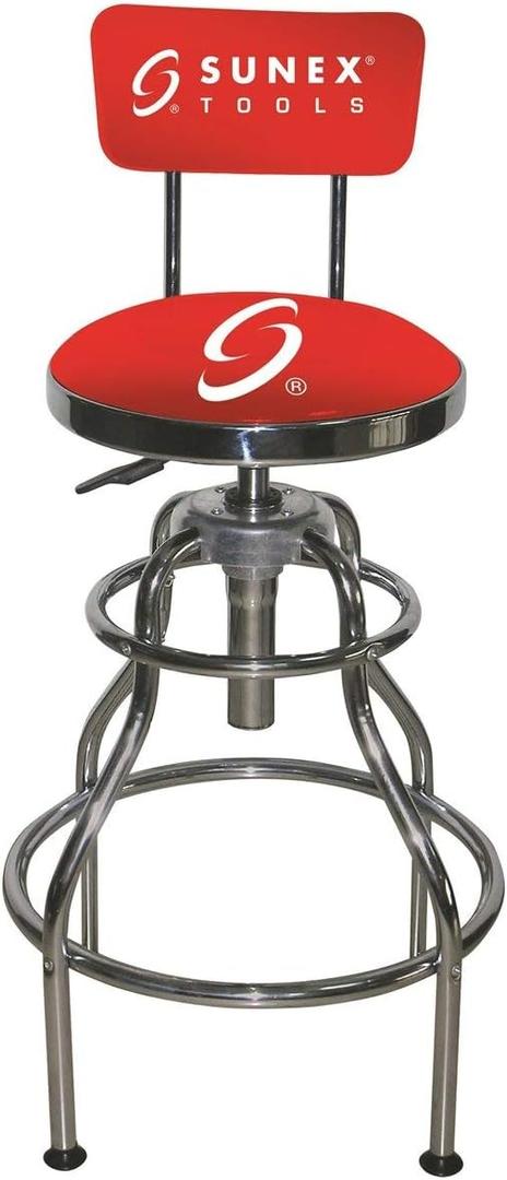 SUNEX Hydraulic Shop Stool Chrome) SUN8516