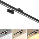 Afyuol Picture Lights for Wall, Battery Operated Picture Light 24in Gallery Light for Paintings CCT Dimmable Recharging Battery Wall Light with Remote Control for Living Room Gallery Dartboard