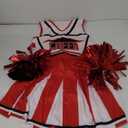 WooHand Cheerleader Outfit For Girls Halloween Costume For Kids 5-12 Years Cheer Uniform Set Fancy Dress For Party Birthday, M