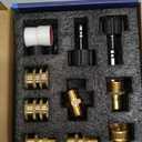Pressure Washer Quick Connect Kit, M22-14mm to 3/8" Male Female Quick Disconnect Kit for Power Washer, 3/4 Inch Hose Fittings Adapter Set, Brass, 9 Set