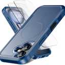 Magnetic for iPhone 17 Case [Compatible with MagSafe] [Shockproof] [Heavy Duty Protection] Pocket-Friendly & Tough Non-Slip Protective Phone Cover for iPhone17 6.3", Blue