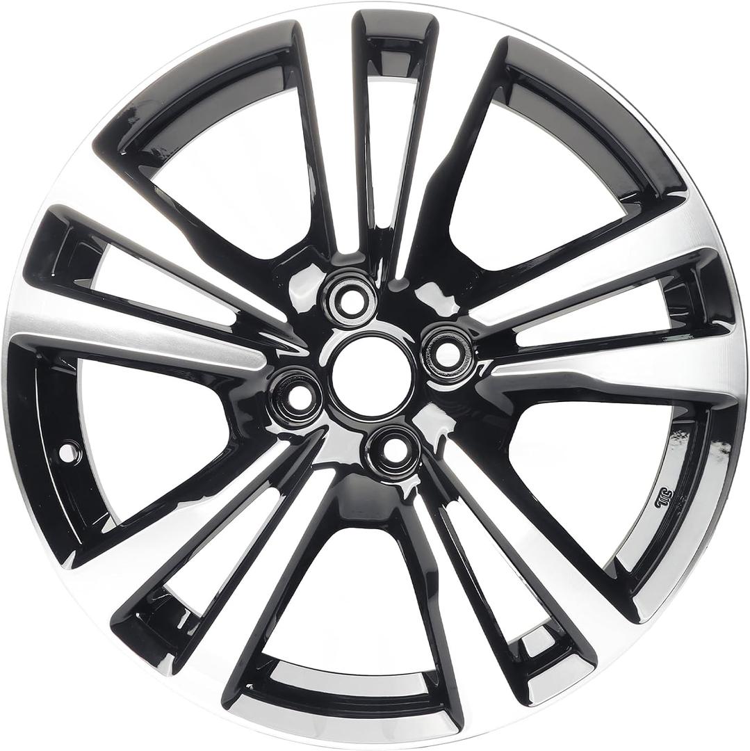 New 17 Inch 17x6.5 Inch 17" Premium Aluminum Alloy Wheel Rims Fit for 2018 2019 2020 Nissan Kicks, Direct Fit OEM Replacement Rim, 62792, Machined Black
