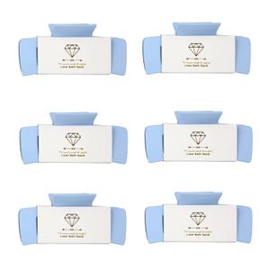 8pcs Bridesmaid Proposal Gifts 4.1 Inch Square Set of 8 Bachelorette Hair Claw Clips ideas Bridal Shower Gift for Wedding Party Favors (6pcs Dusty Blue)