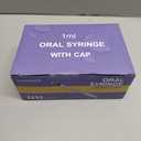 50 Pcs 1ml Syringes with Caps Oral Dispenser Individually Sterile Wrapped for Medicine Dropper, Colostrum Collect Feeding Pets, Liquid