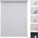 Changshade Size Custom Corded Roller Shades, Blackout Roller Window Blinds with Thermal Insulated for Office, Living Room, Bedroom, Kitchen, Easy Installation Grey CML-ROL-GY-A