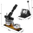 Fridge Magnets Botton Maker Machine, DIY Photo Magnet Making Press, 50mm/1.97 inch Square Pin Magnets Maker Machine Kit, with Paper Cutter & 100pcs Materials