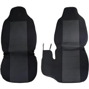 Kohnk Front Car Seat Covers for 2004-2012 Ford Ranger, Front High Back 60/40 Split Bench Seat Covers with Molded Headrests for Ford Ranger 2004 2005 2006 2007 2008 2009 2010 2011 2012 Dark Grey