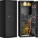 INTERGREAT 8-12 Service Weapon safes,Rifle Safe, Service Weapon Safes for Home Rifle and Pistols, Long Service Weapon Safe for Rifle Shotgun for Home,Quick Access Rifle Safes,Adjustable Shelves, Easy Assemble (Black)
