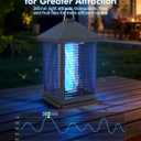 Bug Zapper Indoor & Outdoor with Auto Smart Light Sensor, 4000V Electric Mosquito Zapper, Insect Fly Trapper, Covers 2100sqft, IPX4 Waterproof Mosquito Lamp for Patio, Garage, Backyard, Porch