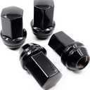 Set of 24 Veritek 14x1.5mm OEM Factory Style 1.80 Inch Length 7/8 22mm Hex Duplex Large Acorn Seat Wide Base Replacement Black Lug Nuts for Buick Cadillac Chevy Chevrolet GMC Factory Wheels