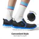 DREAM PAIRS Boys Girls Shoes Kids Slip on Tennis EZ-Ons MightyMovers Running Athletic Barefoot Zero Drop Sports Sneakers (4 Big Kid, Black/Grey/Royal)