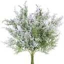 6 Pack Snowy Artificial Cedar Picks Stems Frosted Faux Cedar Spray Christmas Cedar Greenery Branches for Holiday Season Floral Arrangement Centerpiece Winter Wedding Decorations 20" Tall