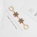 3 x Purse Extender Chain Gold Bag Extender Chain Purse Strap Extender Chain Christmas Charms for Crossbody Bag Handbags(Black Snow)