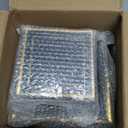 N9R 120PCS Black Square Plastic Plates, Disposable Plates Gold Rim