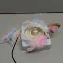 Li&Zhao Interactivity Cat Toy - Automatic Laser Feather Cat Toy, Rechargeable 2 in 1 Cat Electric Toy for Boring Indoor Adult Cats/Kittens(Beige)